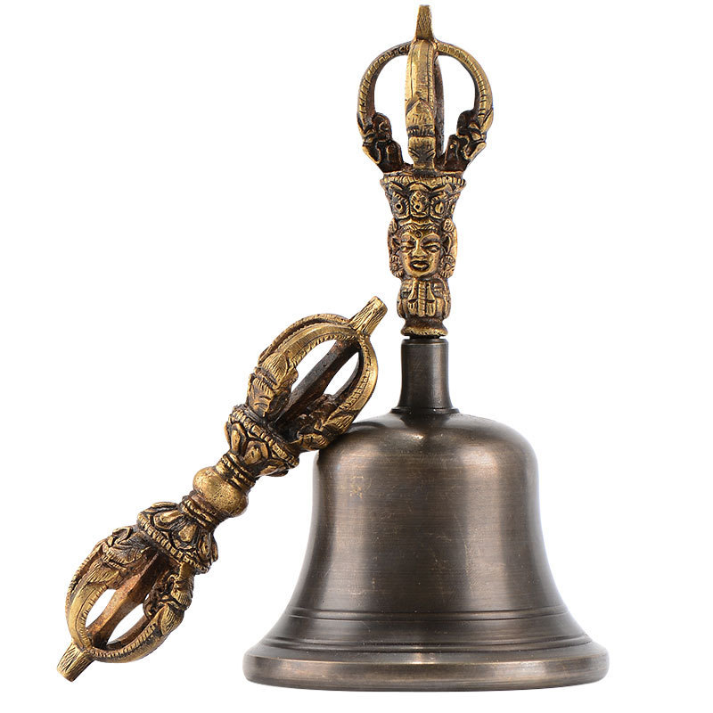 Nepalese Handmade Bronze Five-Strand Bell Pestle Vajra Pestle Copper Vajra Bell Pestle Modern Offering Vajra Pestle