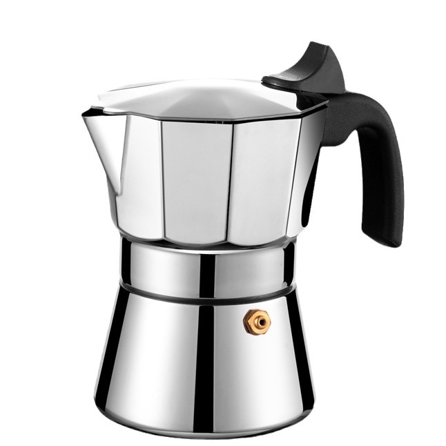 New Classic Octagon Stainless Steel Moka Pot Italian Style Home Espresso Coffee Brew Utensil Hand Coffee Brew
