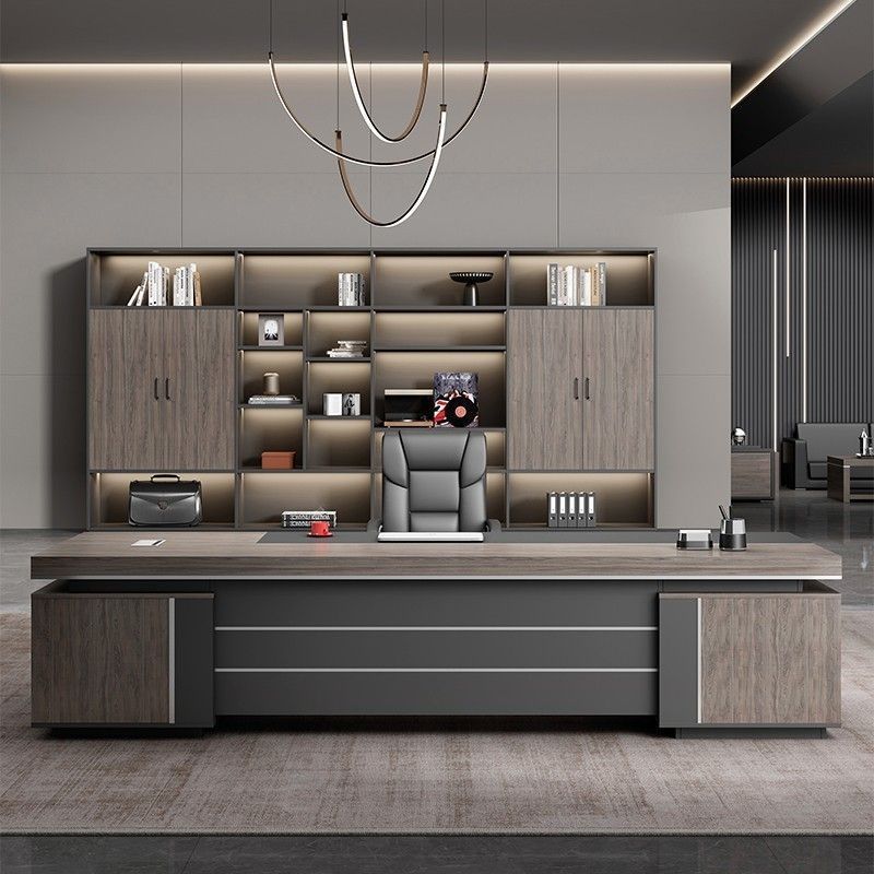 Boss Desk Office Desk and Chair Combination Simple Modern President Desk Supervisor Executive Desk Leadership Office Furniture