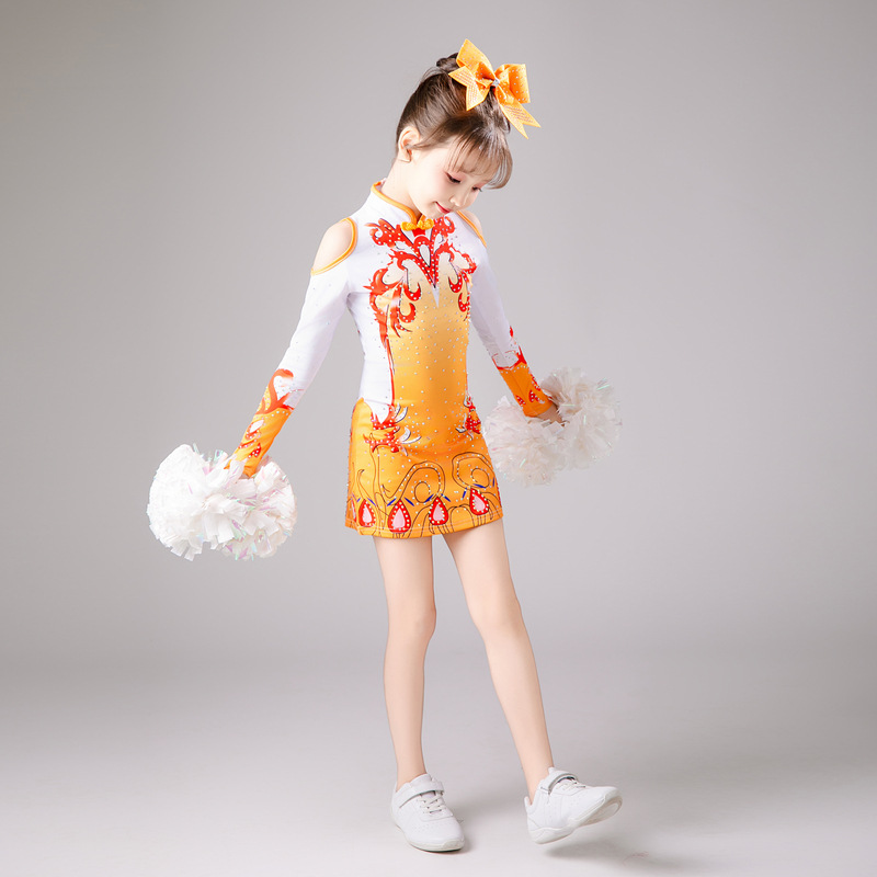 Chinese Style Cheerleading Costumes, Cheerleading Costumes, Adult and Children's Cheerleading Team Costumes, Aerobics