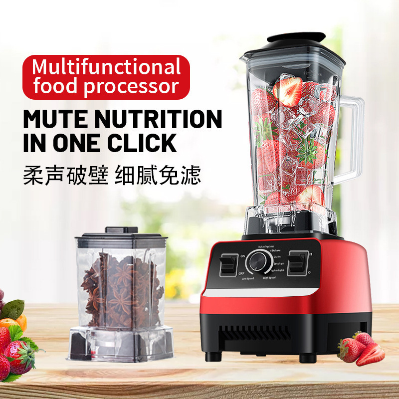 Household Blender for Export Customization, Dual-Cup Multifunctional Smoothie Maker, High-Power Juicer, Electric Mixer, Cross-Border Supply