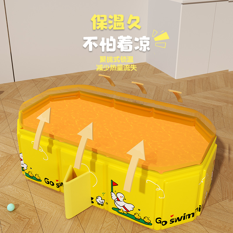 Baby Large Bathtub Kidsren's Foldableing Newborn 0-5 Years Old Thickeneded Bathtub Can Be Used as a Lying Bathtub and a Long Bathtub