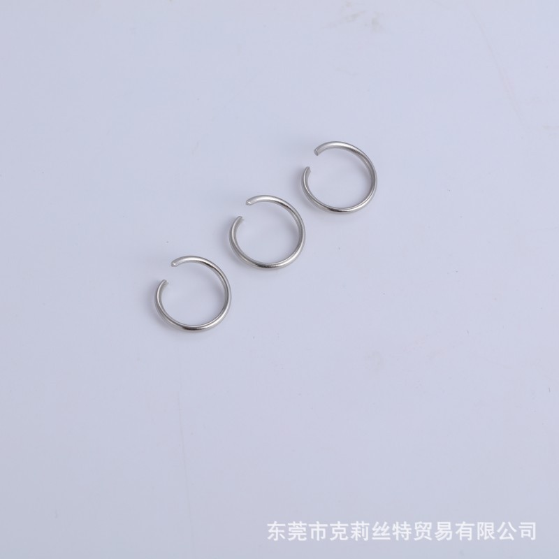 Stainless Steel Round Rings Single Loop Wholesale Open and Close Hanging Rings Circular Full-Size Circle Connectors Accessories Open Rings Thickened