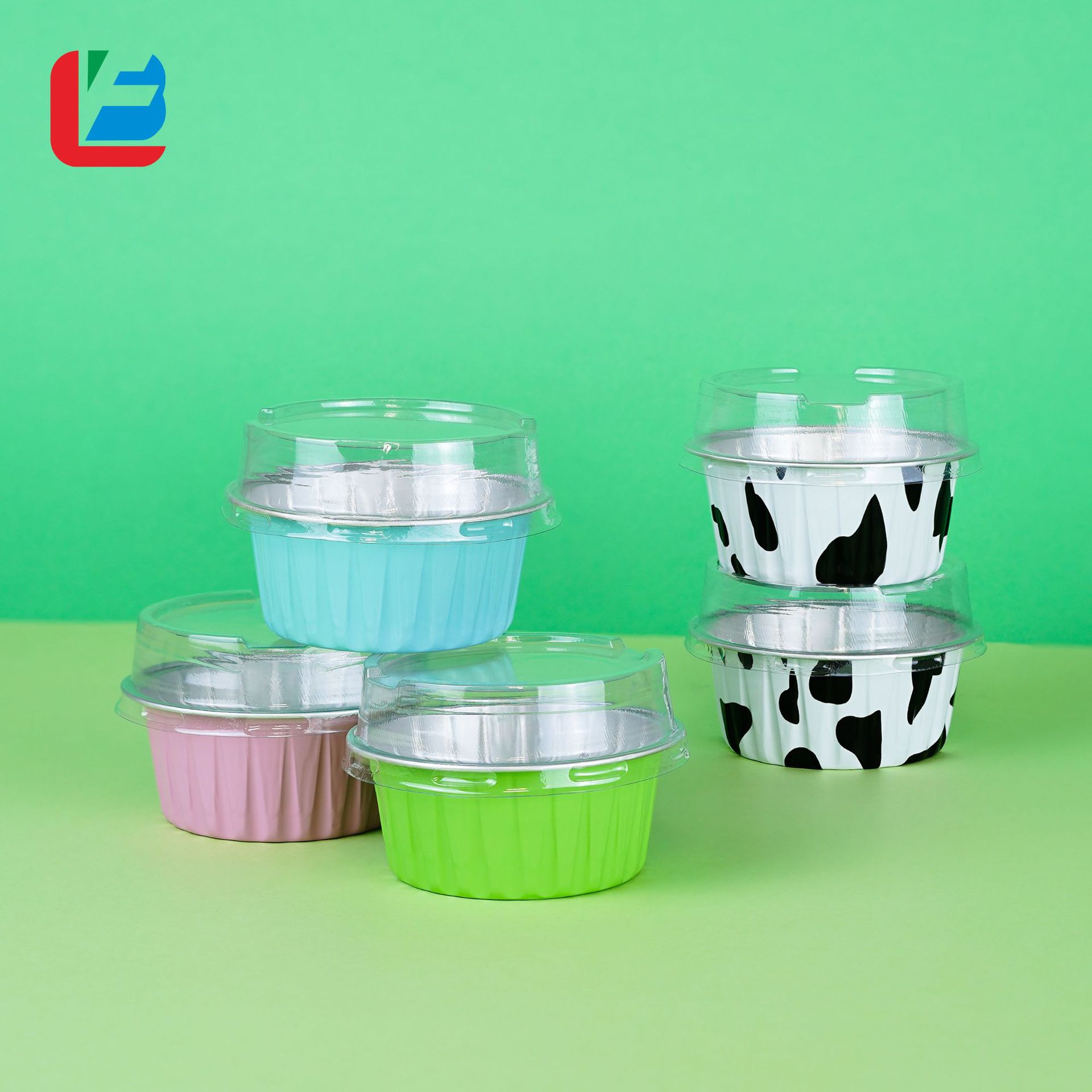 125ML Bake Resistant Cup Tin Paper Bowl Round Aluminum Foil Pudding Cup Cake Dessert Packaging Box Snow Mei Niang Packaging Box