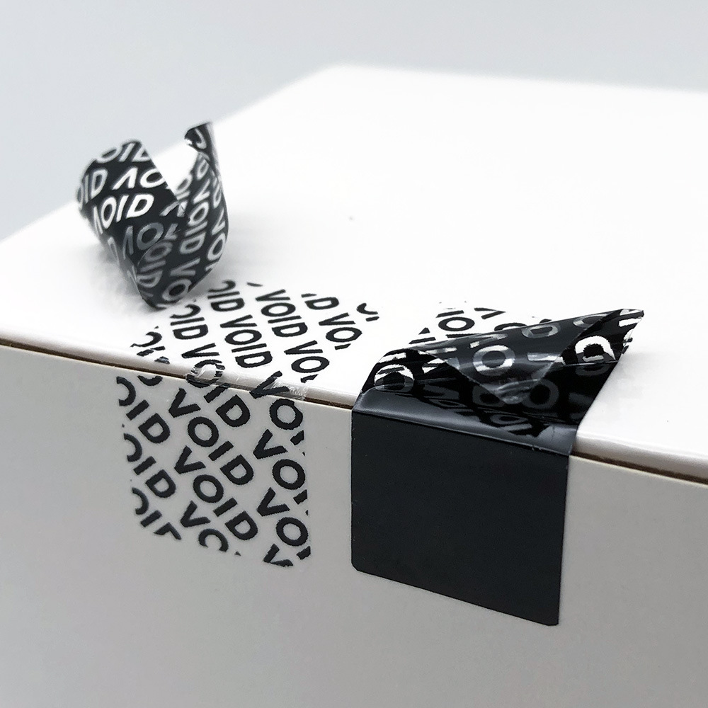 Sticky black sealing sticker blank printing sticker VOID anti-counterfeiting label Anti-disassembly label in stock wholesale