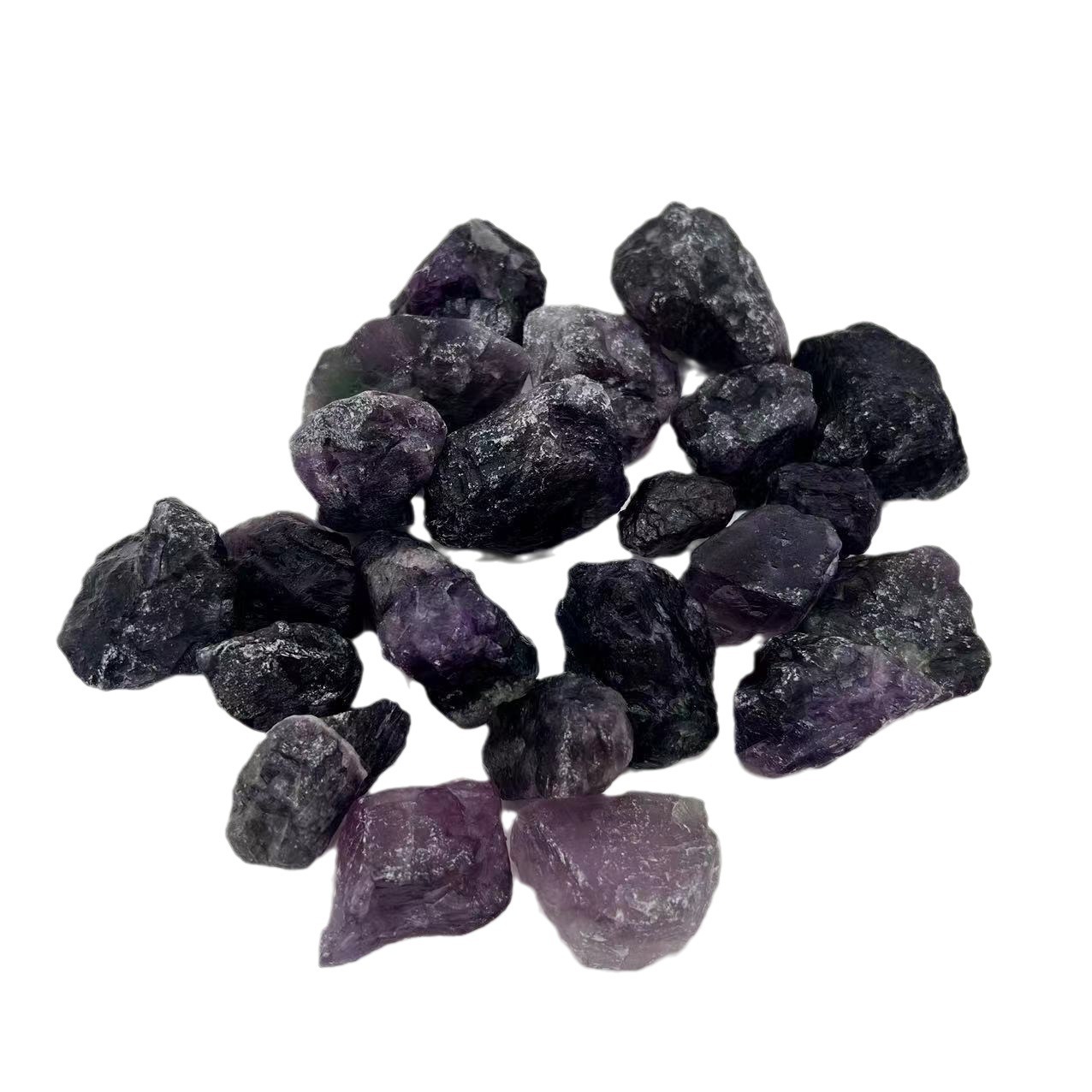 Natural Fluorite Blocks Can Be Used for Aromatherapy Decoration and Ornaments. Fluorite Blocks Are Green and Purple