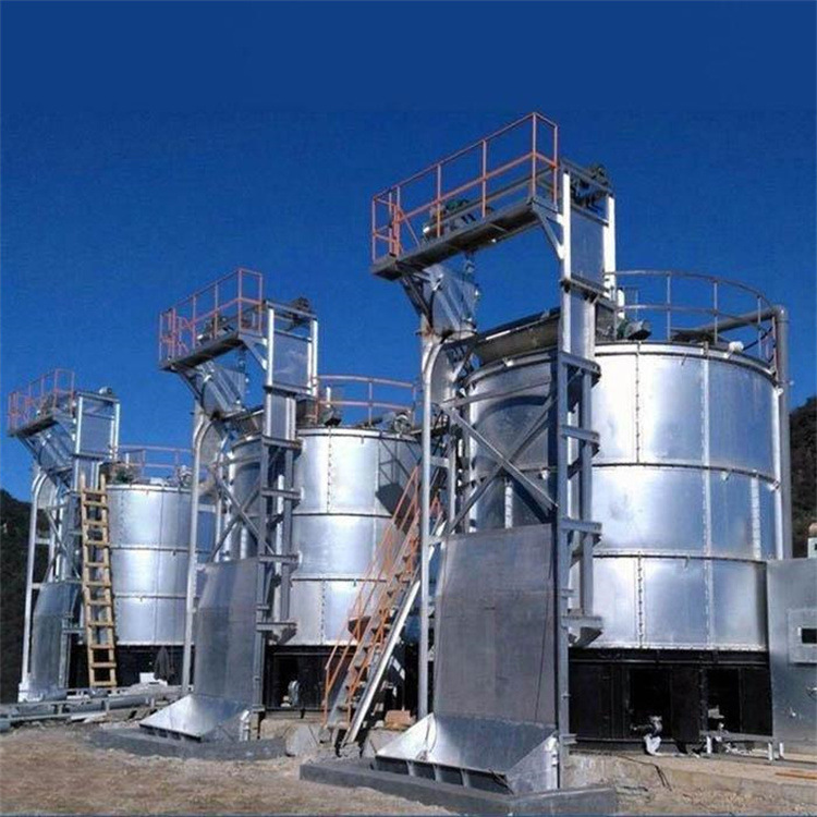 Small 50m³ Vertical Fermenter Fully Automatic Sludge Fermentation Machinery Sheep Manure Decomposition Organic Fertilizer Equipment Manufacturer