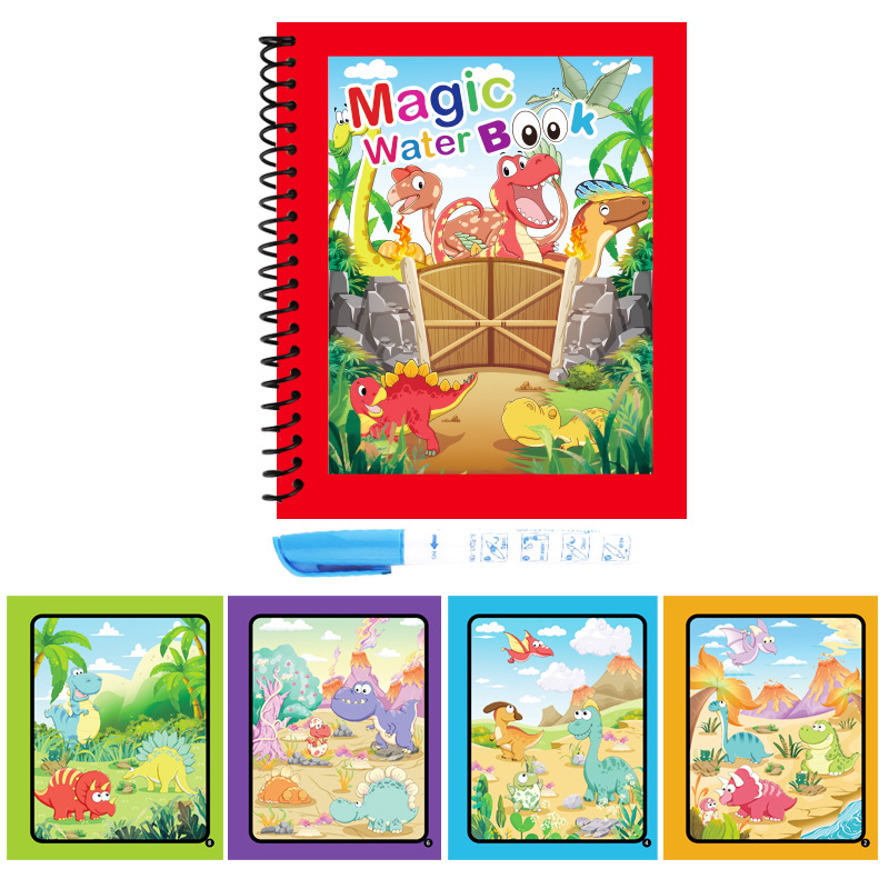 Children's magic water painting book graffiti painting book thickened painting with pen touch water painting kindergarten boys and girls