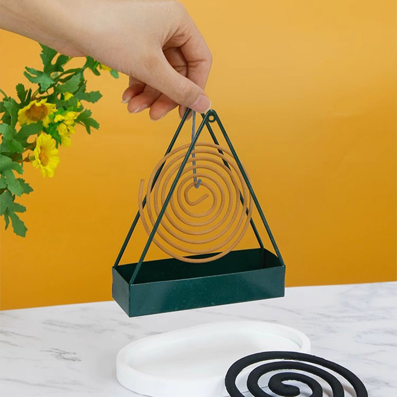 Summer Triangular Mosquito-Repellent Incense Holder Household Mosquito-Repellent Incense Holder Hanging Mosquito-Repellent Incense Disc Fire-Proof and Anti-Scalding Mosquito-Repellent Incense Box Ash Tray