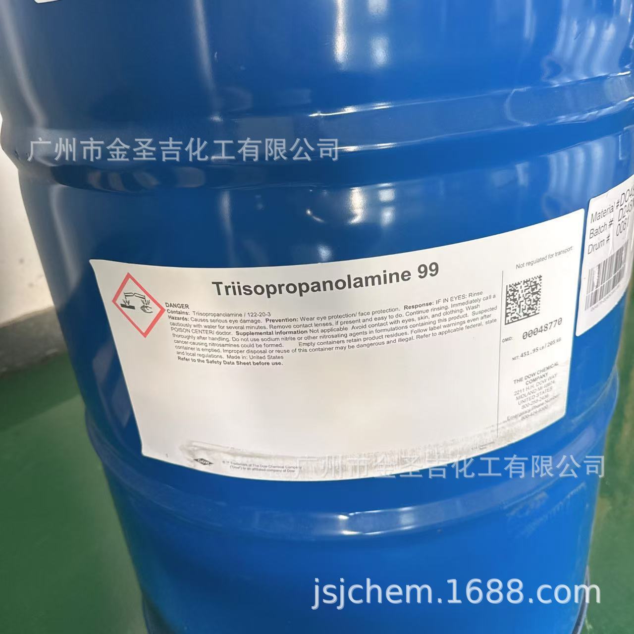 Dow Chemical Tipa Triisopropylamine (Trispropylamine) Content 99.5% Galvanizing Additive
