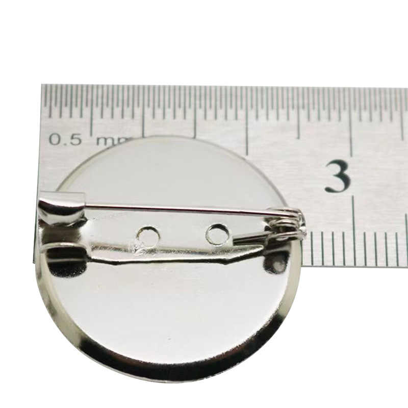 Disc dual-purpose brooch pin with pressure clip diy material jewelry shoe buckle chain clothing accessories wholesale