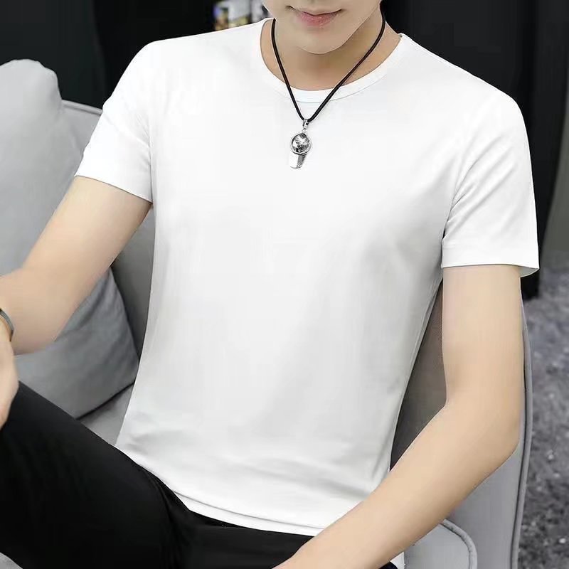 Source manufacturers summer men's breathable cool feeling ice silk T-shirt thin short sleeve T-shirt men's quick drying men's half sleeve