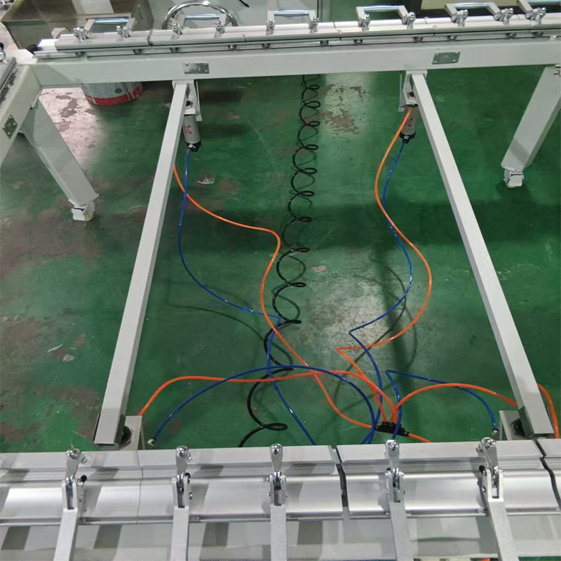 Pneumatic universal screen stretching machine rocker type automatic mechanical screen plate stretching machine screen clamping screen stretching machine