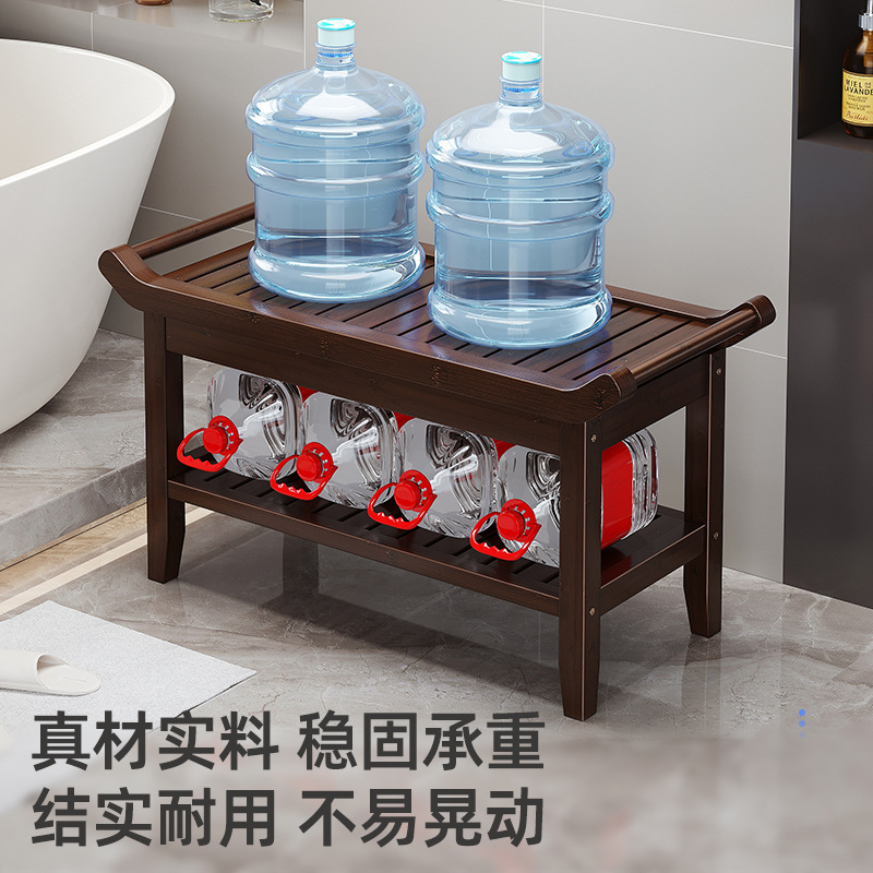 Bathroom Non-Slip Bath Stool, Foot Washing Stool, Low Stool, Bamboo Shower Special Stool, Shoe Changing Stool, Elderly Washing Stool
