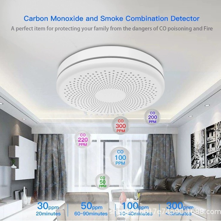 Manufacturers supply independent smoke carbon monoxide compound alarm smoke detector in one alarm