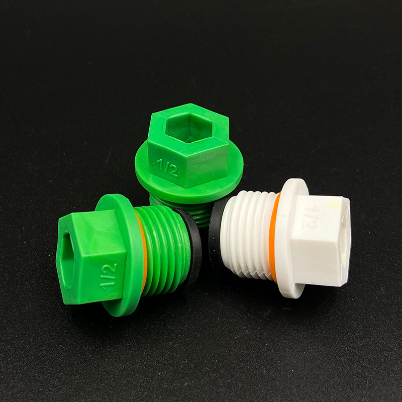 Liyin 4 Points 6 Points Ppr Inner Hexagonal Leather Ring Plug/Thickeneded Plug/Head Sealing Pipe Plug Double Ring Plug