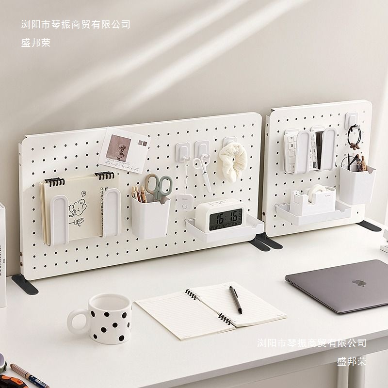 Wholesale Desktop Perforated Board Storage Rack Without Punching, Vertical Computer Desk Office Partition Baffle Hexagonal Type