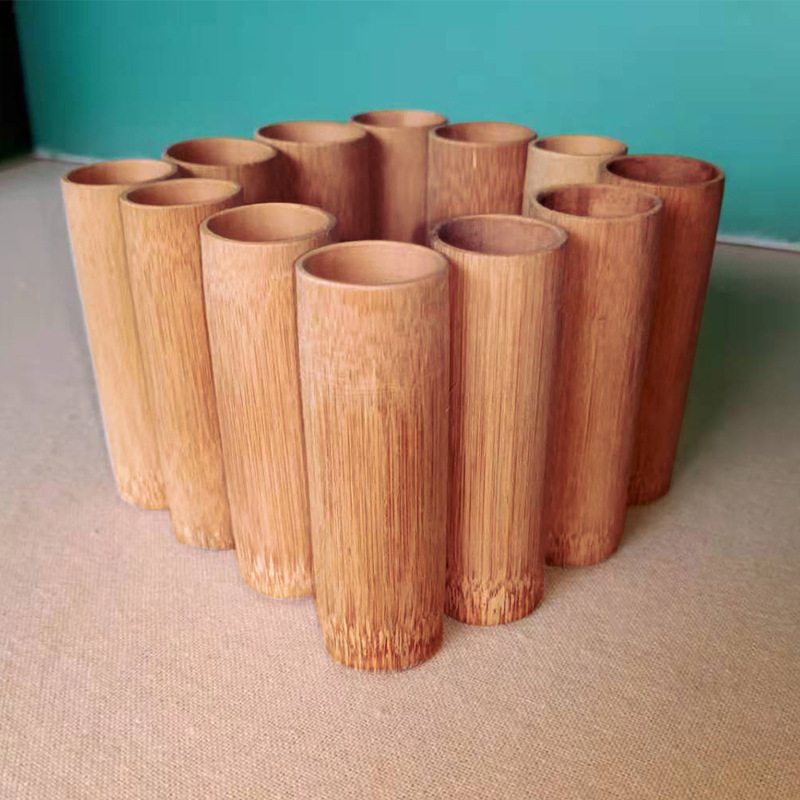 Small Bamboo Jar Painless Micro-Extraction Cupping Bamboo Tube Blood-Letting Jar Foot Thumb Jar Boiled Paint-Free Carbonized Beauty Jar Purple