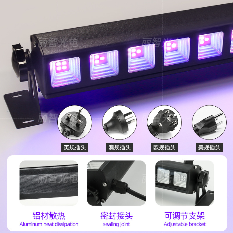 Cross-Border Led Wall Washer Uv Purple Light Line Haunted House Atmosphere Decoration Halloween Christmas Strip Led Line Light