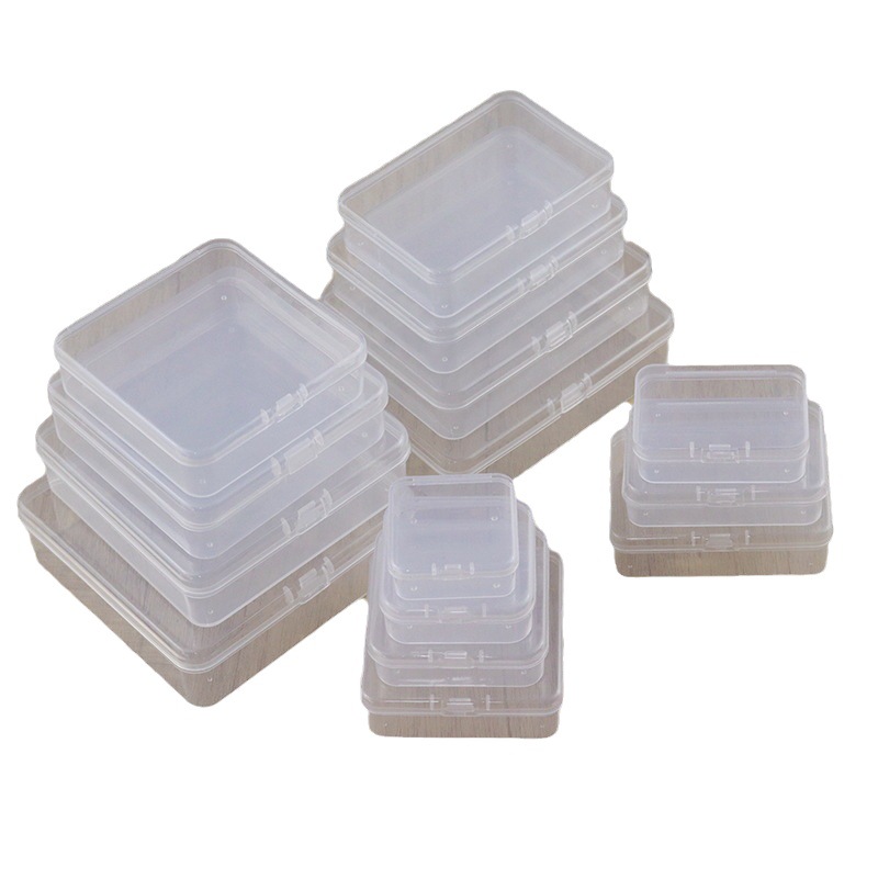 Transparent PP box rectangular plastic box parts box mobile phone storage tool Mini small size storage box fishing gear
