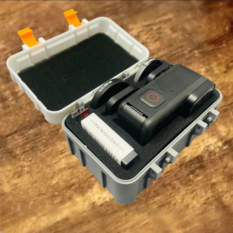 Dji Action3/4/5Gopro Sports Camera Bag Storage Box Organizer Bag Eva Sponge Battery Storage Box