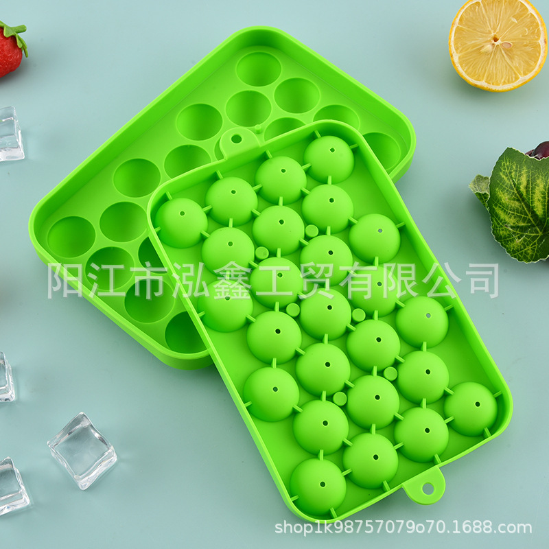 New Ice Cube Mold Factory Silicone Ice Ball Ice Box Round Ball Household Ice Tray Food Grade Round Large Capacity