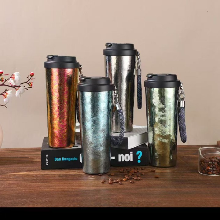 Двухслойный чистый титановый бокал для пива, вакуумная изоляция и холодная изоляция, титановый напитковый бокал, автомобильный бокал, портативный кофейный бокал для улицы