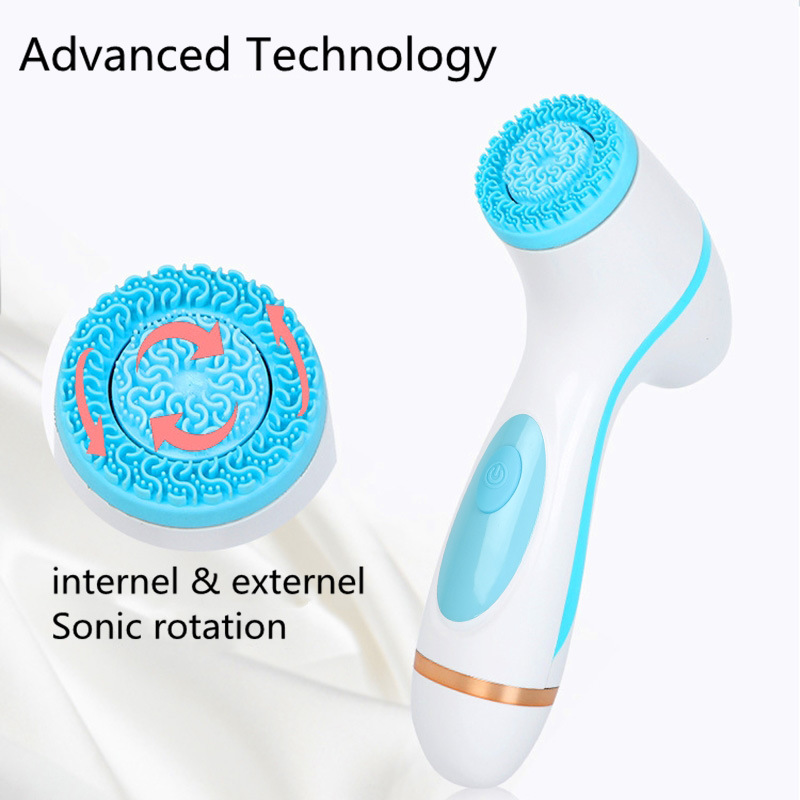 Cross-border New Electric Facial Wash Rechargeable Household Multifunctional Waterproof Massage Beauty Instrument Portable Facial Cleanser