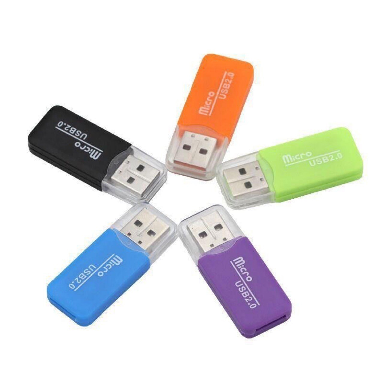 Factory Wholesale Direct Sales Cool Usb2.0 High-Speed Card Reader Computer Mobile Phone Tf External Card Reader Portable