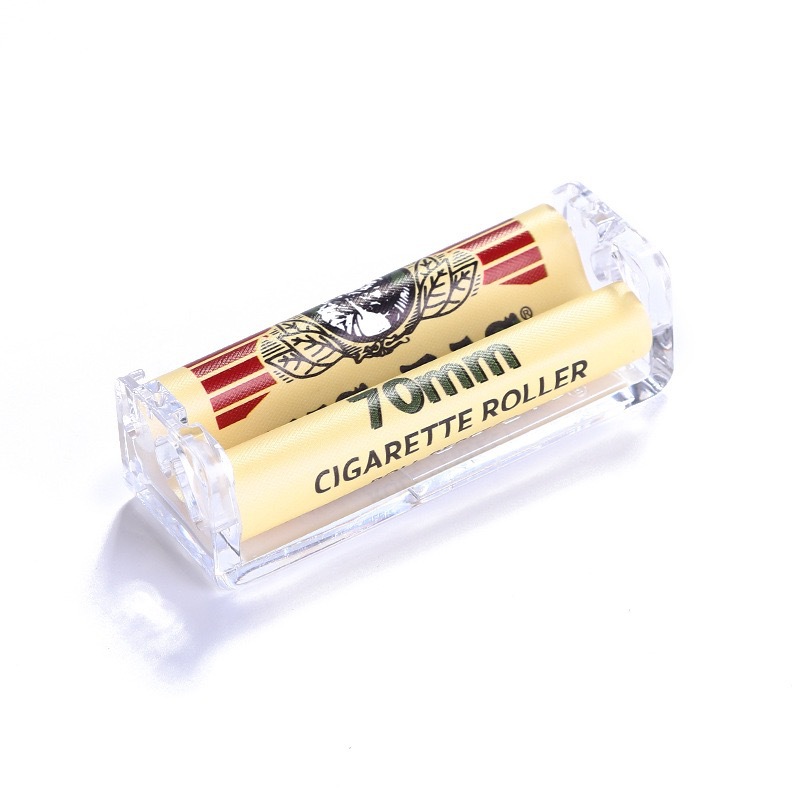 70/78/110mm Acrylic Plastic Cigarette Rolling Machine Old Man's Head Manual Cigarette Rolling Machine Mini Portable Tobacco