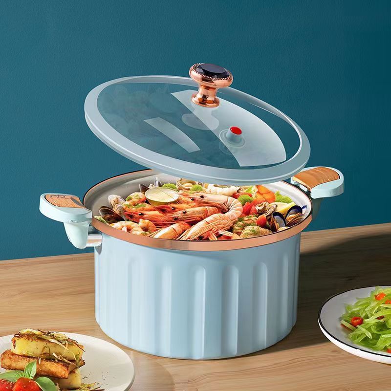 Household multi-function pot large capacity universal soup pot pumpkin micro pressure cooking pot non-stick micro pressure pot soup pot