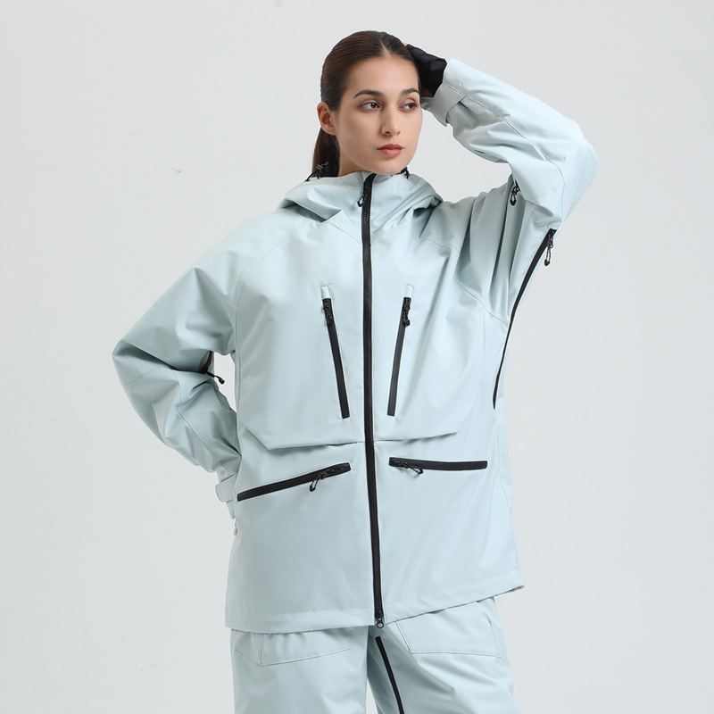 Ski Clothing Men's Tops Winter Outdoor Sports Double-Board Warm Breathable Waterproof Windproof Veneer Export Ski Clothing for Women