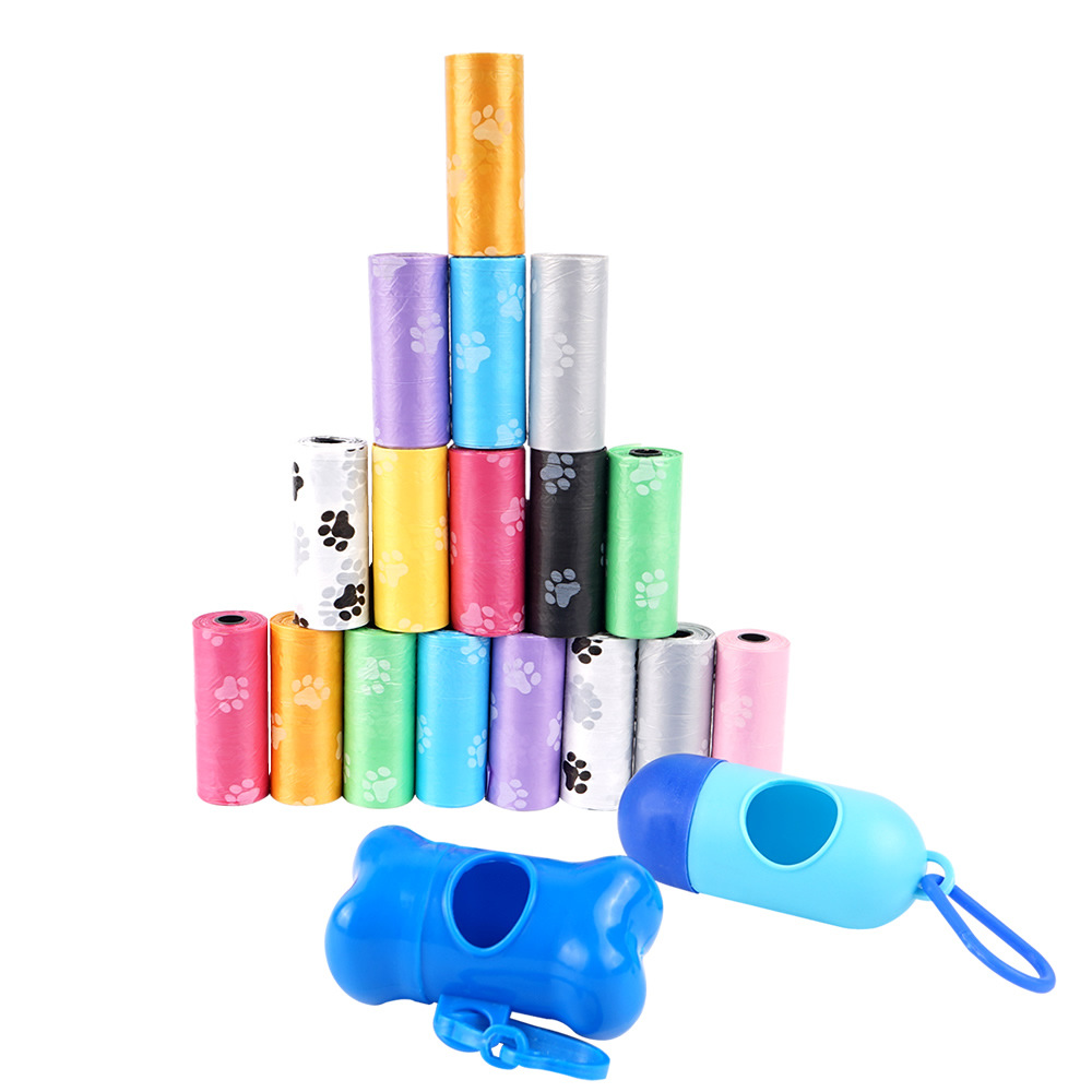 Printed pet garbage bag dispenser set dog toilet bag storage box