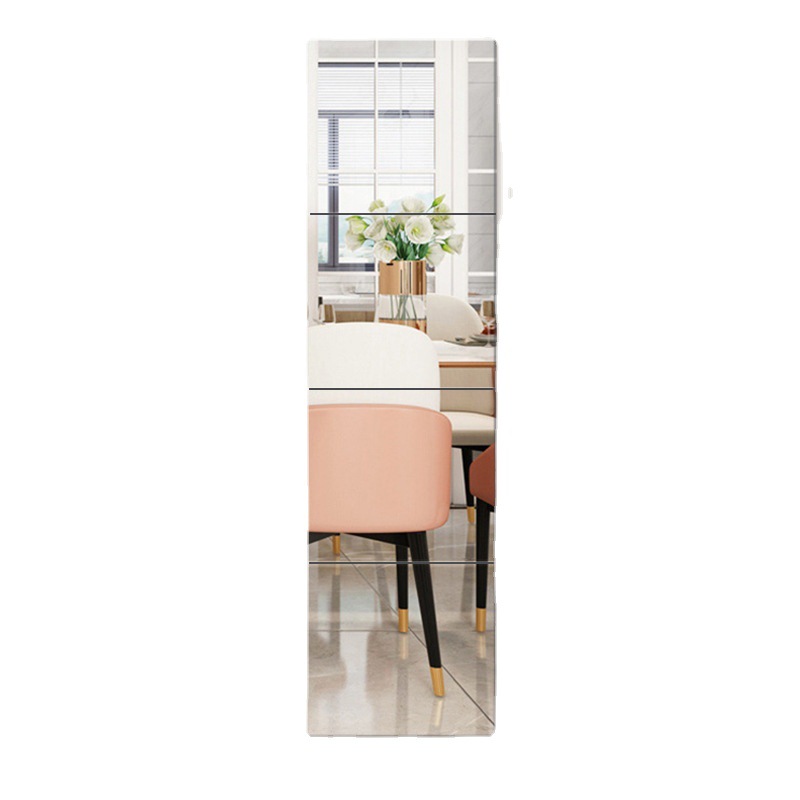 Modern minimalist frameless floor mirror self-adhesive stitching mirror right angle combination full-length mirror dormitory full-length mirror wholesale
