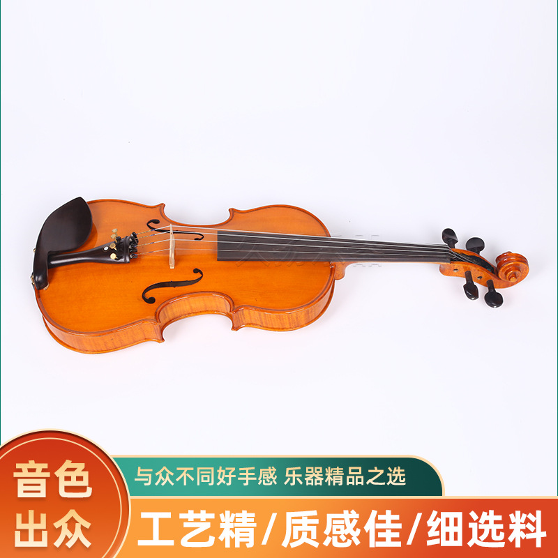 Purely Handmade Adult and Kidsren's Upgraded Examination and Performance Violin Set 4/43/4