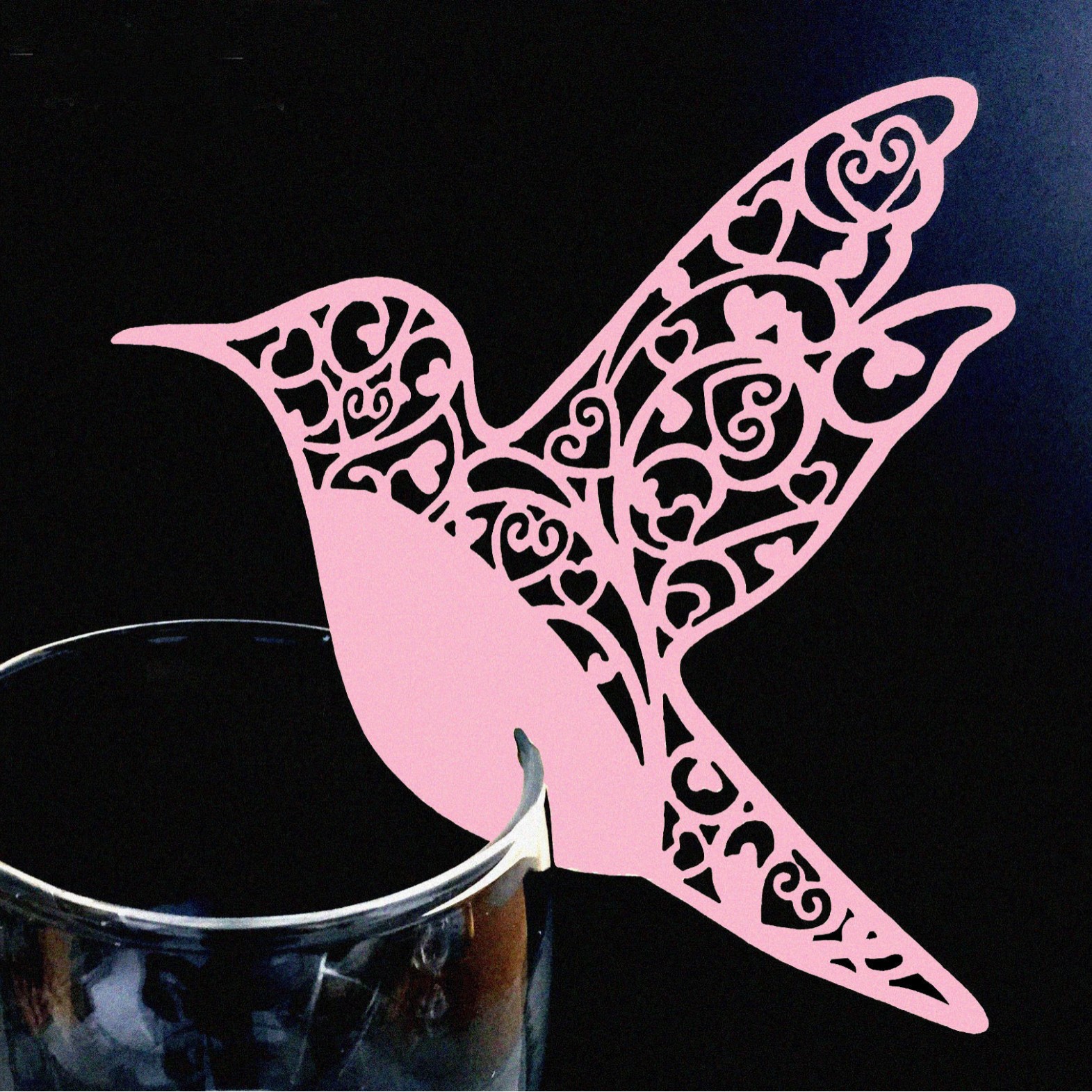 Selling Amazon Wedding White Bird Seat Card Hollow Paper Cup Card Wine Cup Decorative Wishing Card Spot Wholesale