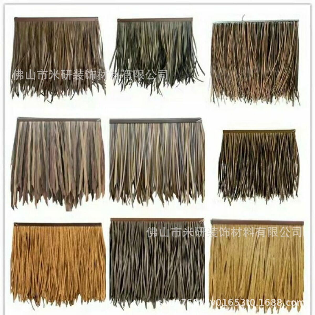 Simulation thatched tile factory direct sale plastic aluminum thatch PE straw filament thatch roof insect proof fake thatch