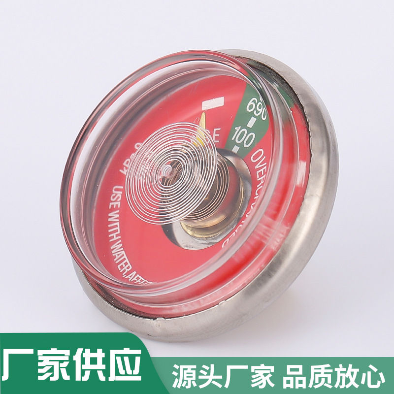 Dry Ice Fire Extinguisher Spring Pressure Gauge Stainless Steel Fire Equipment Accessories Indicator Gauge Digital Pointer Gauge Manufacturer