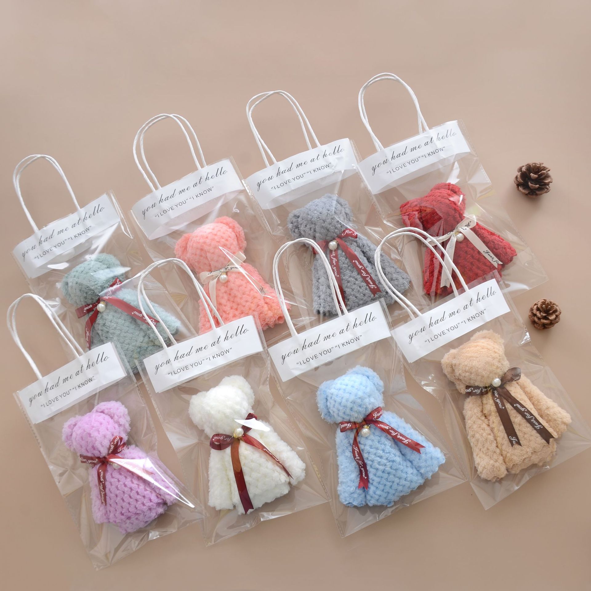 Coral Velvet Pineapple Plaid Pearl Bear Towel Souvenir Small Gift 30*30 Opening Return Gift Welfare Souvenir