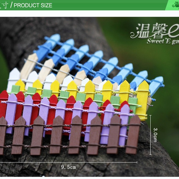 Micro Landscape Ornaments, Succulent Wooden Fence, Fence, White Mini Fence, Small Ornaments