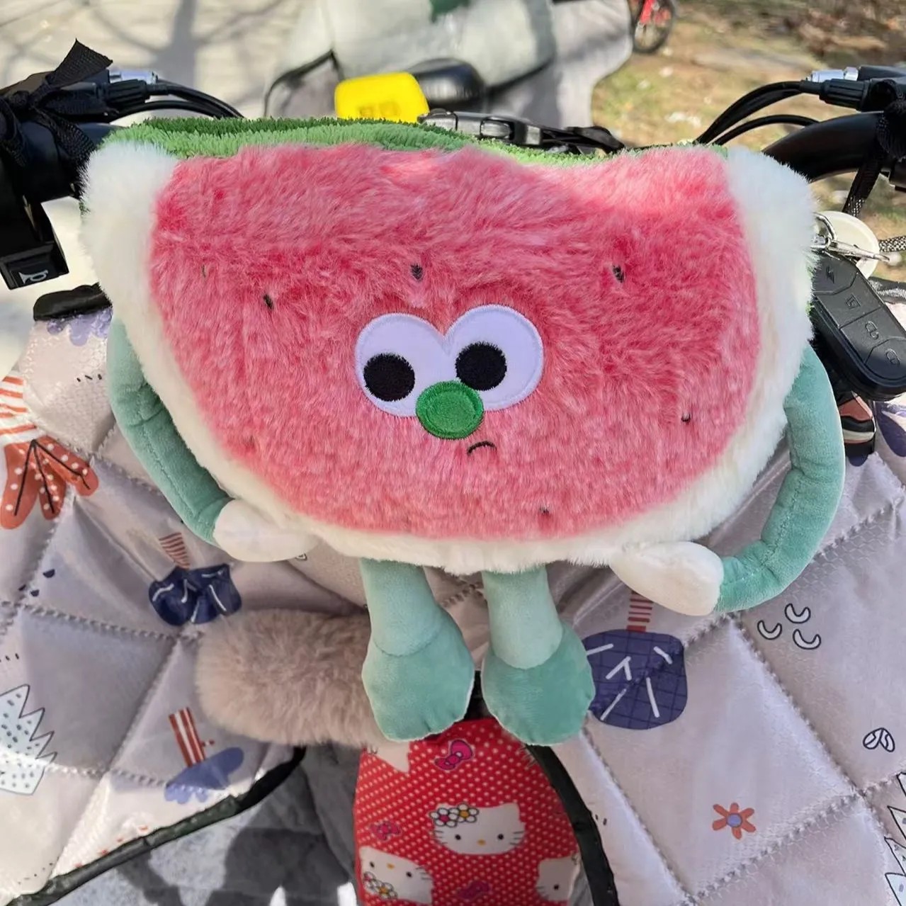 Милая водяная дыня противоударный коврик, защитный коврик для электромобилей, противоударная сумка для детей, противоударная подушка для головы для младенцев