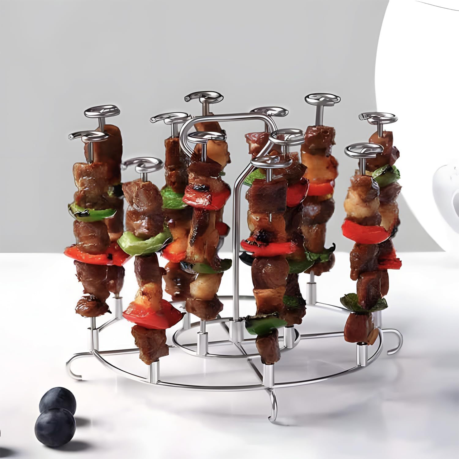 Factory Direct Sales Large and Small Air Fryer Grill Household Vertical Grill Skewer Hanging Stove Barbecue Display Stand Bracket