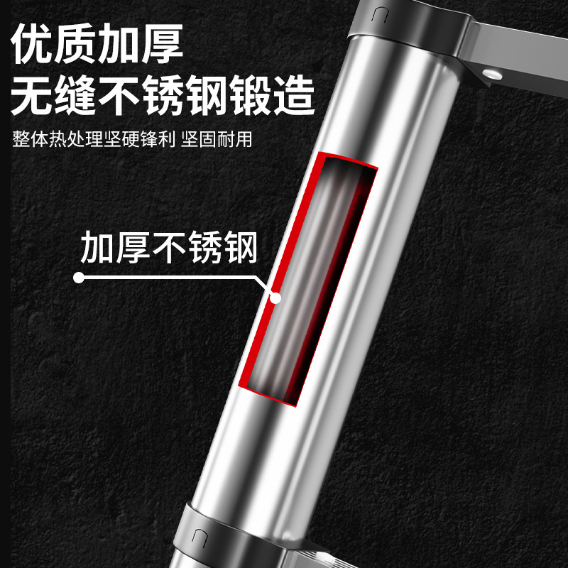 Cangzhicheng Stainless Steel Telescopic Ladder Multifunctional Household Herringbone Ladder Portable Folding Ladder Bamboo Ladder Lifting Step Ladder