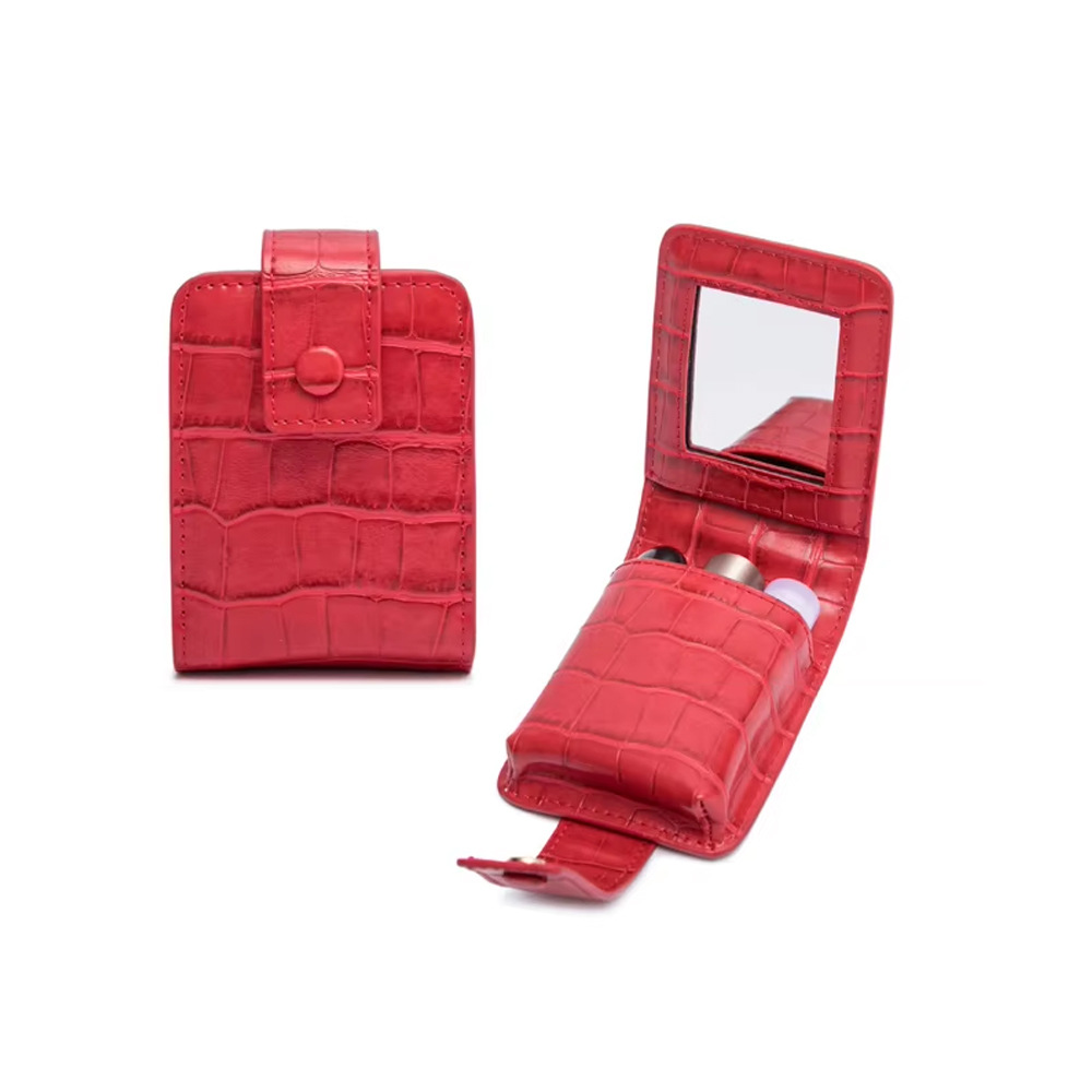 Hongfei Fashion Portable Cosmetic Bag Women's Creative Lipstick Makeup Bag Mini Storage Bag with Mirror