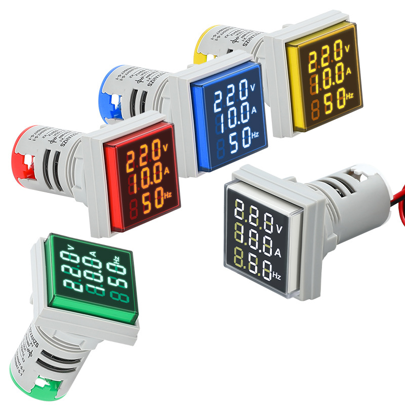 AD16-22AVHZ digital display AC current voltage Hertz meter signal lamp indicator LED three display with transformer