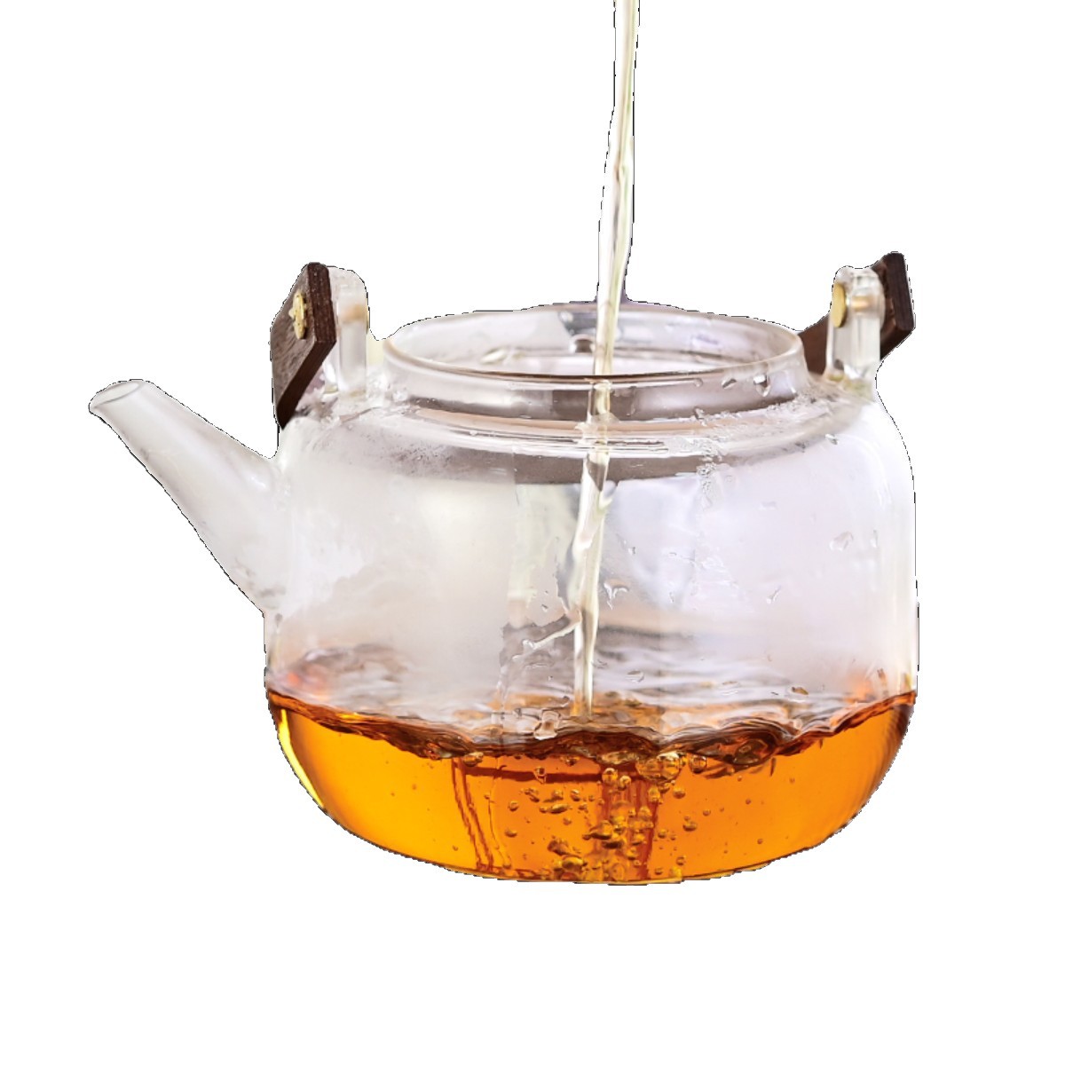 High-Temperature Resistant Glass Electric Ceramic Stove Kettle for Home Use, Health-Preserving Tea Brewing Set with Handle, Tea Steamer