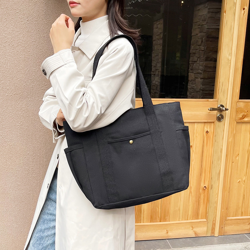 Large-capacity Tote Canvas Bag for Work and Going Out High-value Commuting All-match Art Student Book One-shoulder Cloth Bag