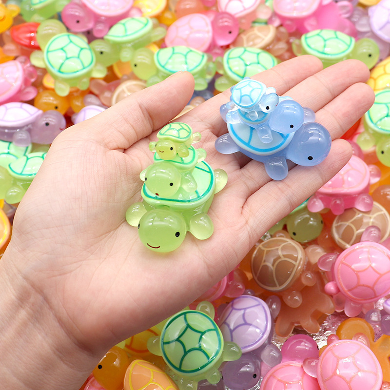 Новые креативные светящиеся мини-резиновые черепашки для аквариума DIY декор