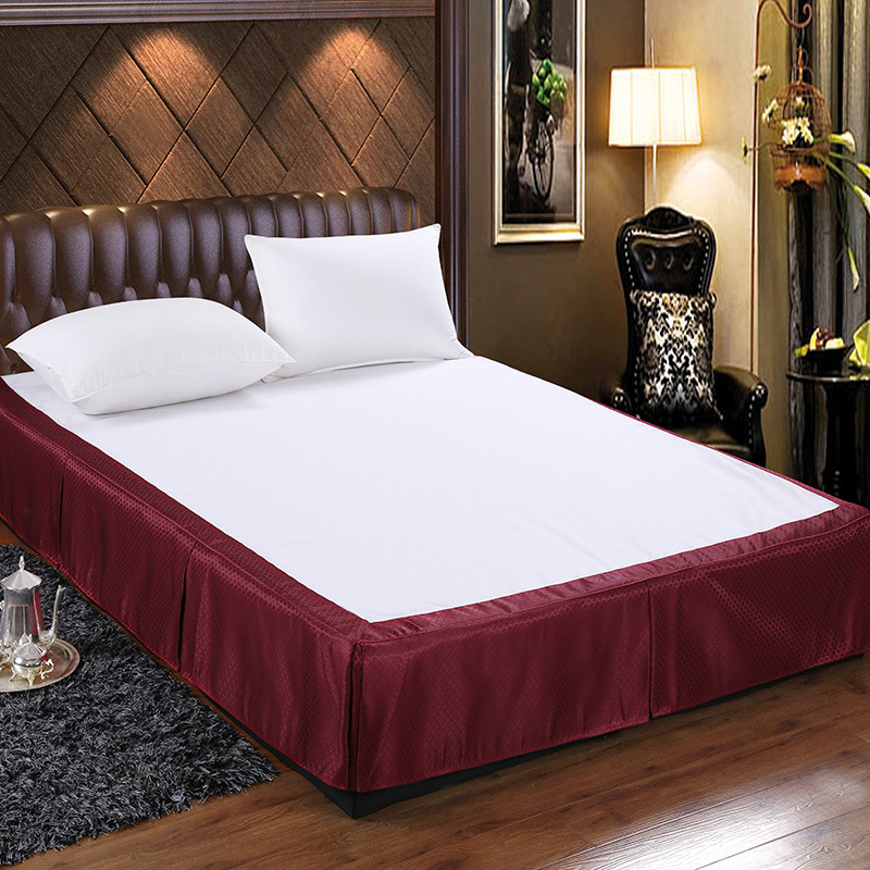 Hotel Bedding Modern Simple Single-Piece Bed Skirt Hotel White Bedspread Bed Cover Simmons Fitted Sheet Bed Group