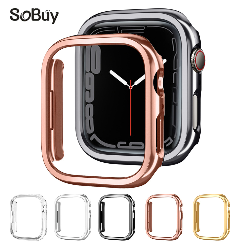 Чехол для Apple Watch 10 9 8, электропокрытый полый чехол, защитный чехол для iWatch